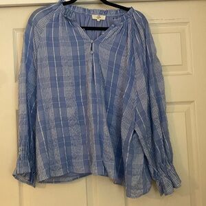Blue and white shirt